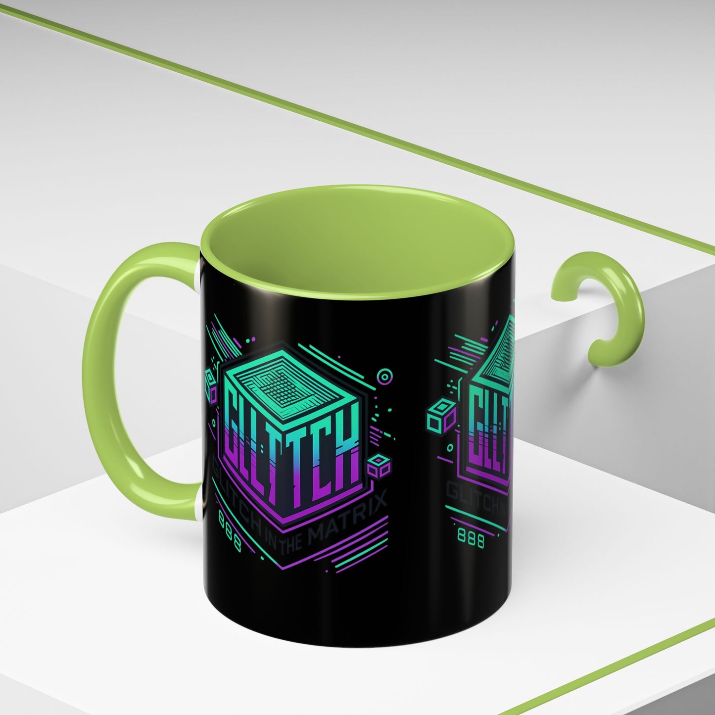 Glitch Mok – Koffie met een Kwantumtwist