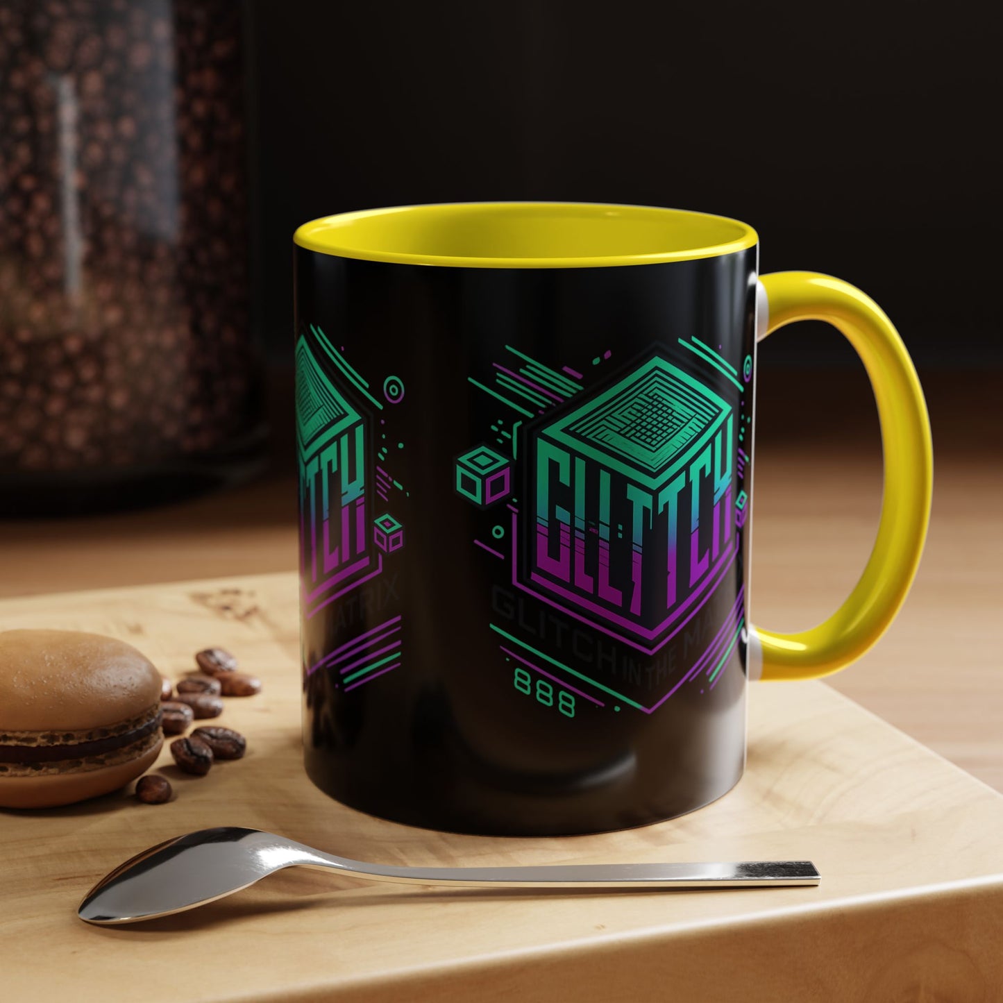 Glitch Mok – Koffie met een Kwantumtwist