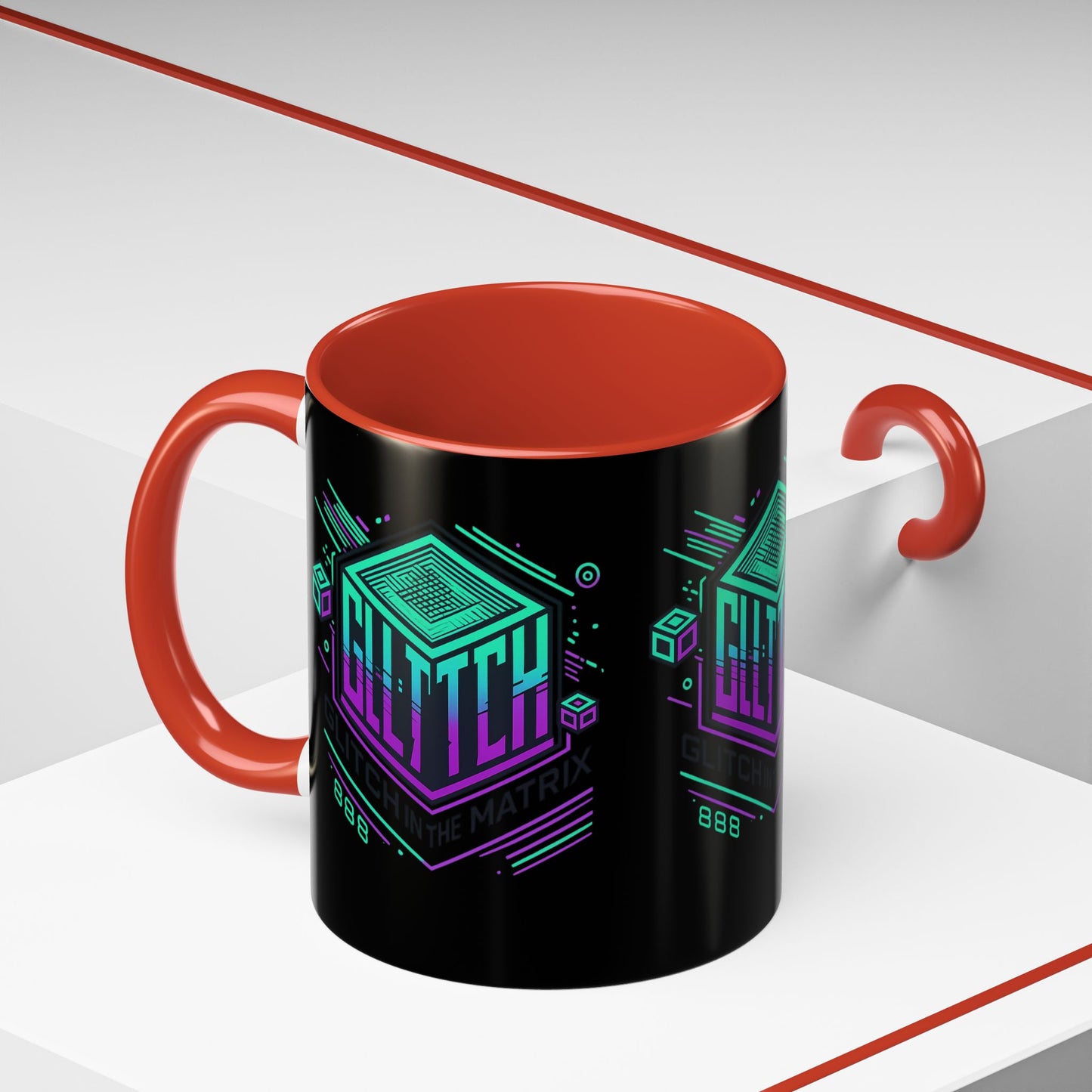 Glitch Mok – Koffie met een Kwantumtwist