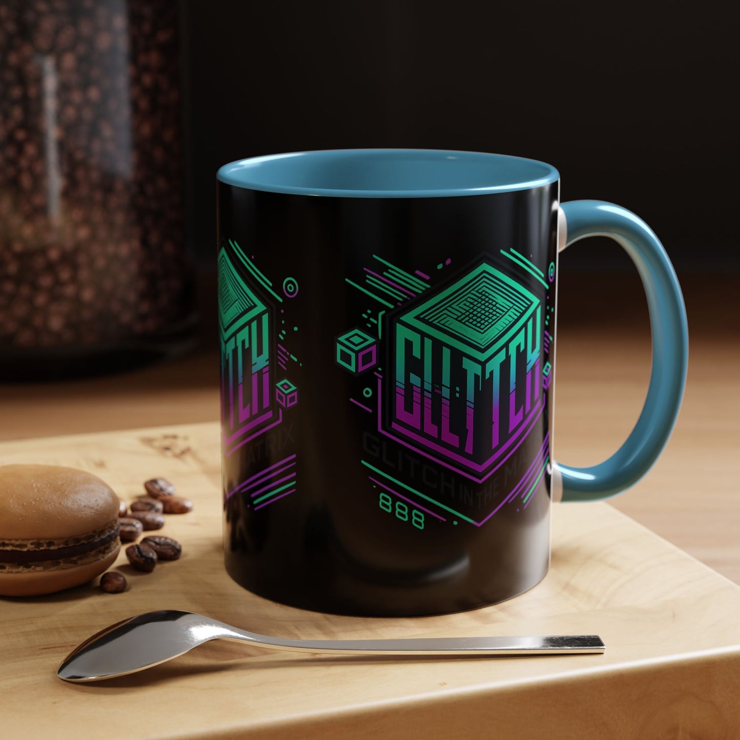 Glitch Mok – Koffie met een Kwantumtwist