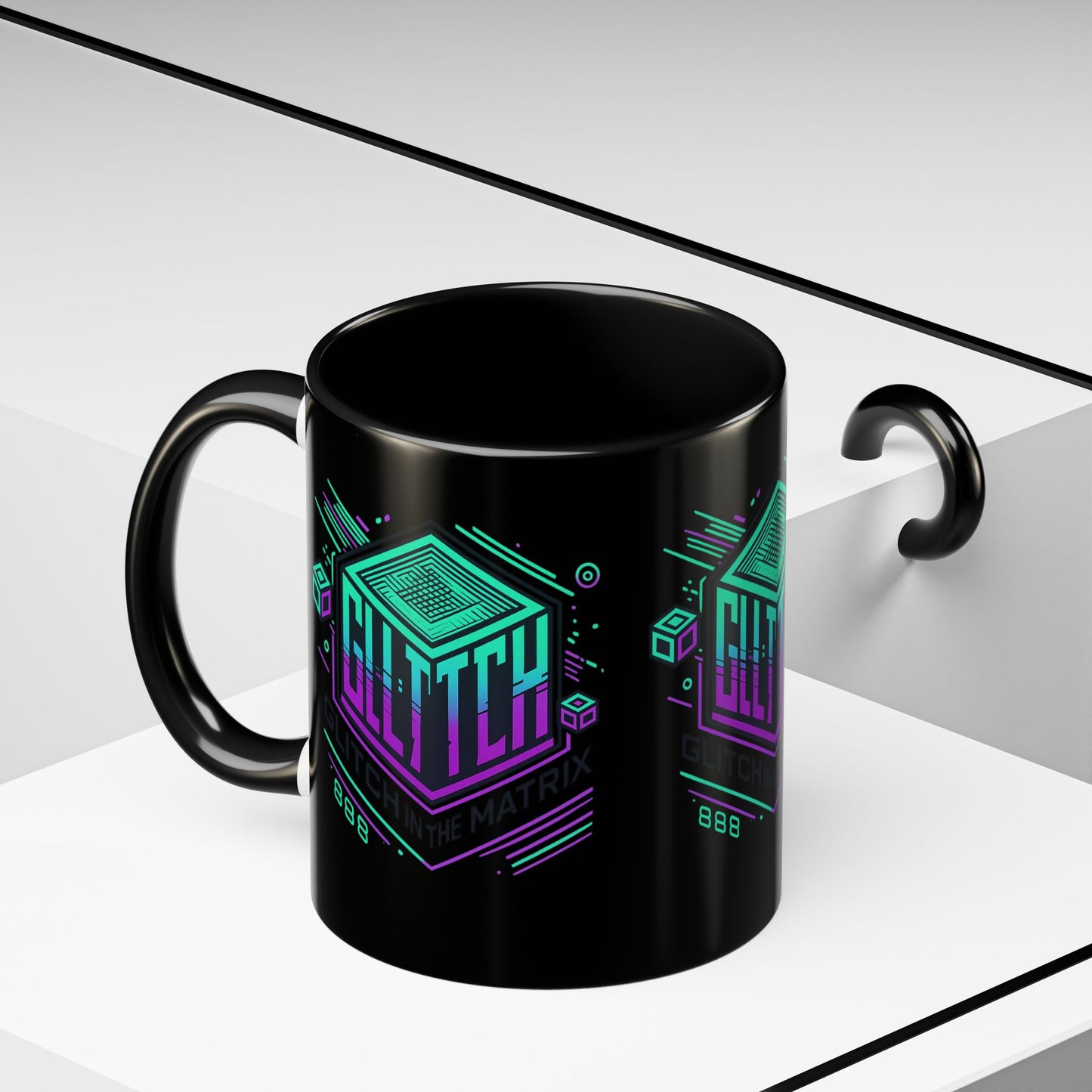 Glitch Mok – Koffie met een Kwantumtwist
