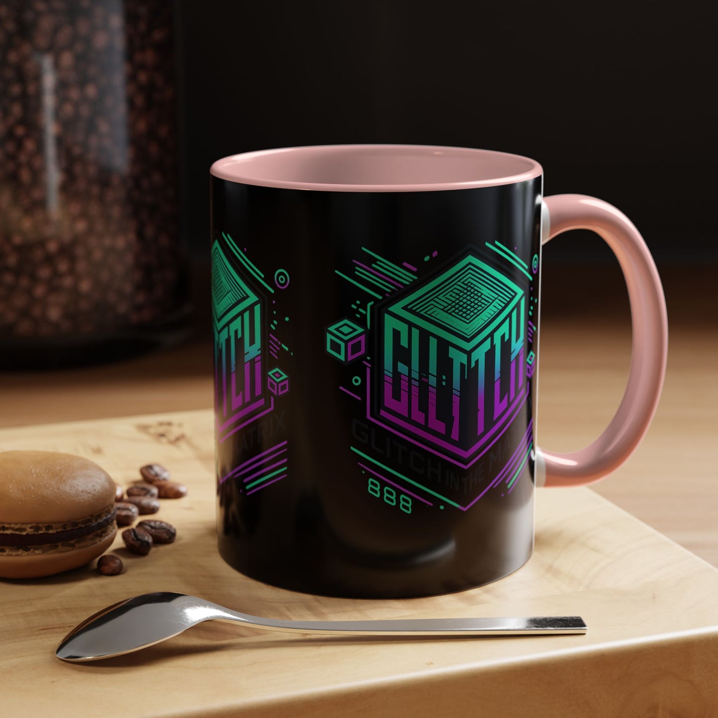 Glitch Mok – Koffie met een Kwantumtwist
