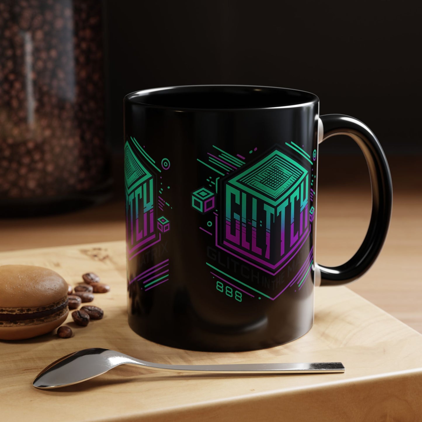 Glitch Mok – Koffie met een Kwantumtwist